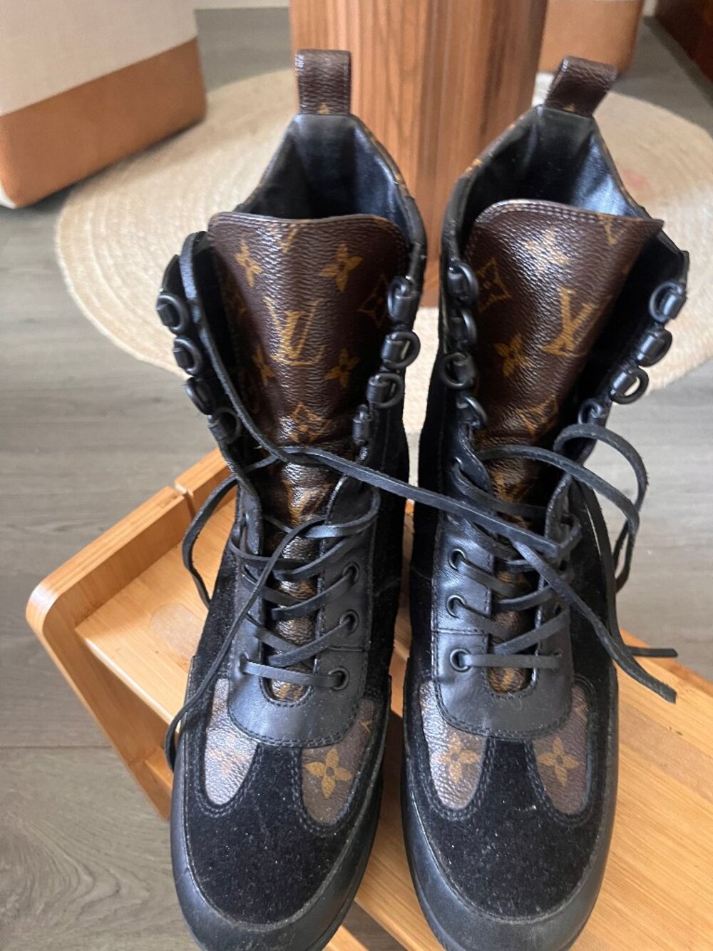Louis Vuitton Monogram Boots size 8.5
